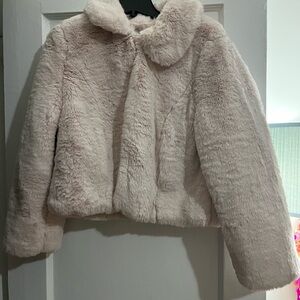 Baby pink Faux Fur Jacket
